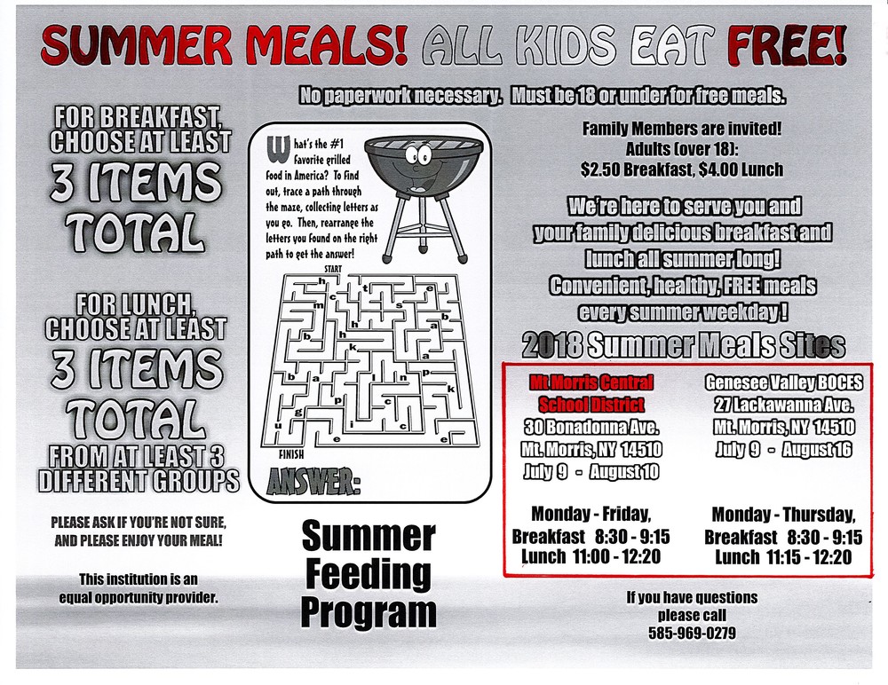 Summer Meals - All Kids Eat Free!