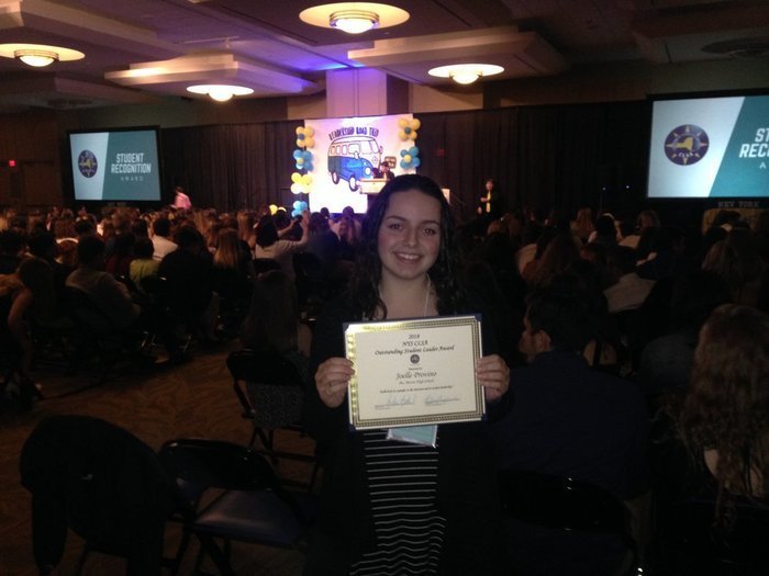 Congratulations to Joelle Provino on receiving the NYSCLSA Outstanding Student Leader Award!