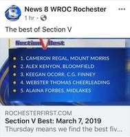 News 8 #1 Story - Cameron Regal, Section V!